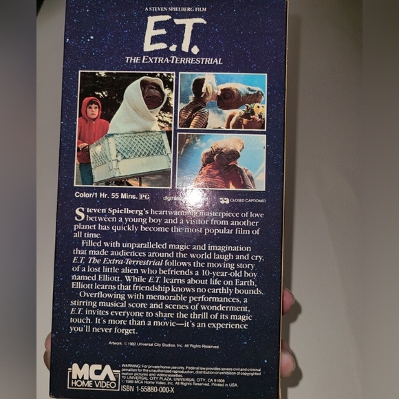 ET VHS Movie Staring Drew Berry In Used Condition. - Picture 4 of 8